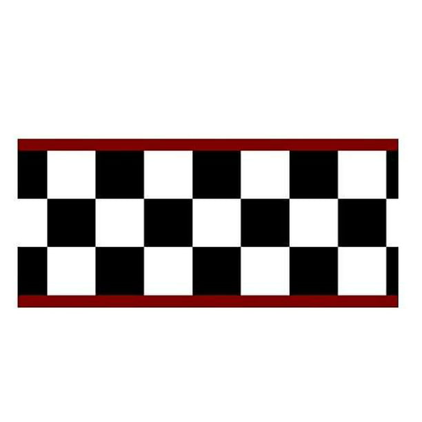 CHECKERED FLAG bedroom WALL BORDER chequered cars personalised wallpaper strips